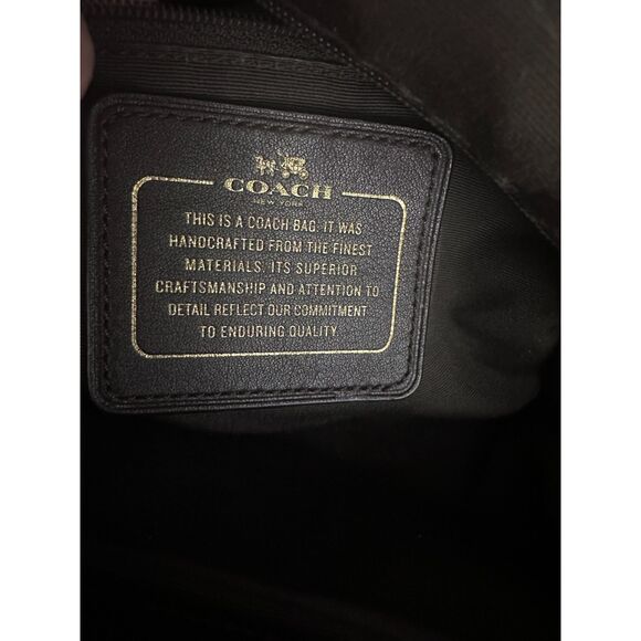 Coach Madison Phoebe Pebbled Leather 3 Compartment Purple Brown Shoulder Bag - Picture 4 of 11